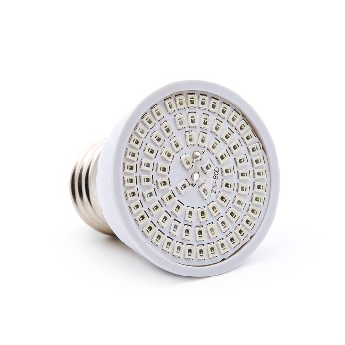 Фитолампа для растений, 5x5.4см, 80LED (52R+28B), Е27, 3.6Вт, PC D222-0001 - фото 5802