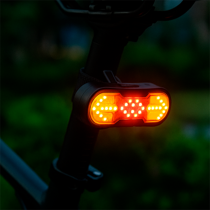 Фонарь для велосипеда с поворотниками, 34SMD, 5реж, 1200mAh, 3.7V, USB, IPX4, ABS S820-0033 - фото 6745